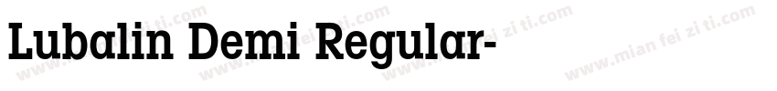 Lubalin Demi Regular字体转换